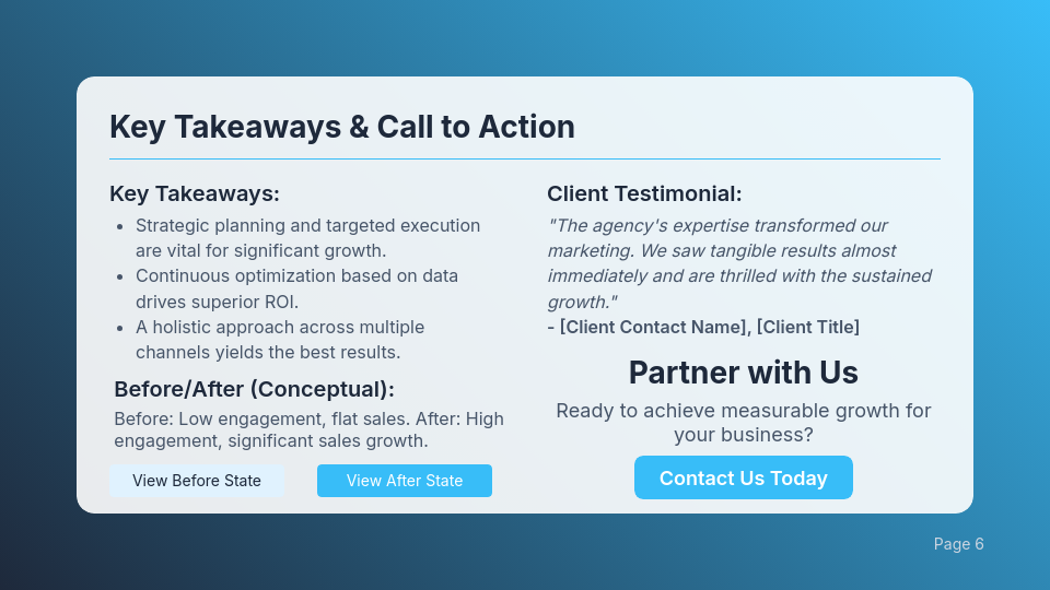 Agency Client Success Case: Growth & ROI